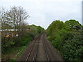 Railway towards Southampton in SO31 5AP