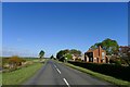 Mareham Lane passing Brickmakers Farm and the junction with The Drove in Helpringham & Osbournby Ward