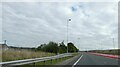A long line of traffic cones on A4060 near Merthyr Tydfil in Dowlais Community