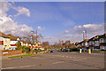 Junction of South Lodge Drive with Prince George Avenue, London N14 in N14 4TB