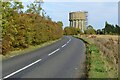 Water tower on Edworth Road in SG18 8QX