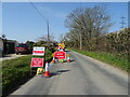 Road closure, Pallington in DT2 8QU