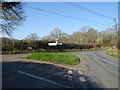 Road junction Atkins Cross in BH21 3SN