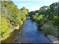 Downstream view of Whiteadder Water from the bridge near Edrom in TD11 3PZ