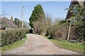 Track and footpath to Bottom Lane Farm, Maury's Lane, West Wellow in SO51 6GW