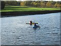 Canoeists on the River Wansbeck in NE63 0DB