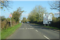 B3109 Bradford Road nearing A366 crossroads in BA14 9LL