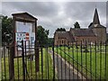 Notice board at St. Peter's church (Coreley) in SY8 3AR