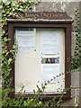 Notice board at St. James church (Pensax) in WR6 6XQ
