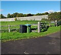 Old gate and cob wall, Crossbush Lane in BN18 9PG