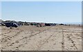 Cars parked on Brean Beach in TA8 2RR