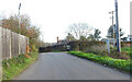 The former railway crossing at Pulham Market in IP21 4TF