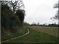 Path from  Denvilles running behind Wyevale at East Leigh Farm in PO9 2NU