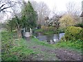 Ford and footbridge, River Ebble in SP5 4LR