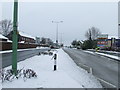 Snow covered Parkway in IP33 3RR