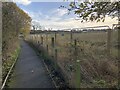 Footpath beside land for housing development in DL14 7YP