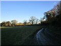 Farm track alongside the railway near Pilton in Pilton