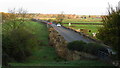 View N along Swarkestone Causeway from Stanton by Bridge in Stanton by Bridge
