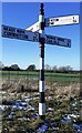 Cumberland County Council signpost at Allenwod crossroads in CA8 9BA