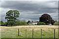 Sunny fields and stormy skies in Staffordshire in ST18 0PY