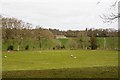 View from Bracken Farm across fields towards Melchetcourt Farm in SO51 6FS
