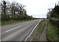 The A1151 and footpath past St Lawrence's church in NR12 8YS