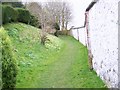 Footpath beside cob wall, Rockbourne in Downlands & Forest North Ward