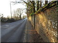 Boundary wall on Salisbury Road Winkton in BH23 7LT