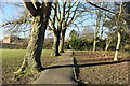 Path in Staines Park in TW18 2PH
