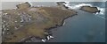 Atla Holm and Atla Ness, Hamnavoe, from the air in ZE2 9XW