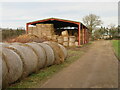 Straw bales by a farm track in DL7 0JH
