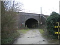 Railway bridge over track, St Neots in PE19 1QW