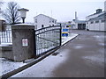 Glenallachie Distillery - entrance gate in AB38 9LR