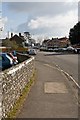 Looking past Denmead Health Centre towards the shops in PO7 6FY
