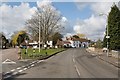 Road junction at White Hart pub, Denmead in PO7 6FY
