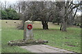 War memorial in former cemetery at Darenth Valley Country Park in DA2 6LY