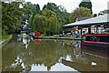 Canal and boatyard near Grendon, Warwickshire in CV9 3DS