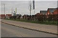 New housing estate on Newton Lane, Wigston Magna in LE18 3PS