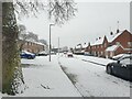 Henshaw Crescent in the snow in RG14 7AR