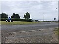 Roundabout on the southern end of dornoch Firth Bridge in IV19 1JX