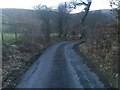 Minor road in Cwm Twrch in Banwy Community