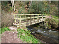 Wooden footbridge over Habberley Brook in SY5 0UJ