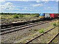 Container wagons in Tees Marshalling Yard in TS17 7BT