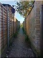 Alleyway to Longdown Lodge Estate in GU47 8QS
