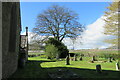 Churchyard at St. Lawrence church (Bishopstone) in HR4 7JF