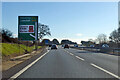 Eastbound A14 at A1189 turn off in IP3 9WF