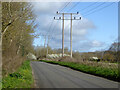 Power line by Ivy Lodge Road, Rendlesham in IP13 0QE