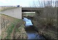 The A42 crossing the River Mease in DE12 7DT