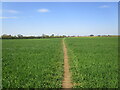 Footpath to Baston across Middle Field in PE6 9NP