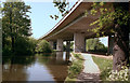 Motorway bridge over the River Wey in KT15 3JH